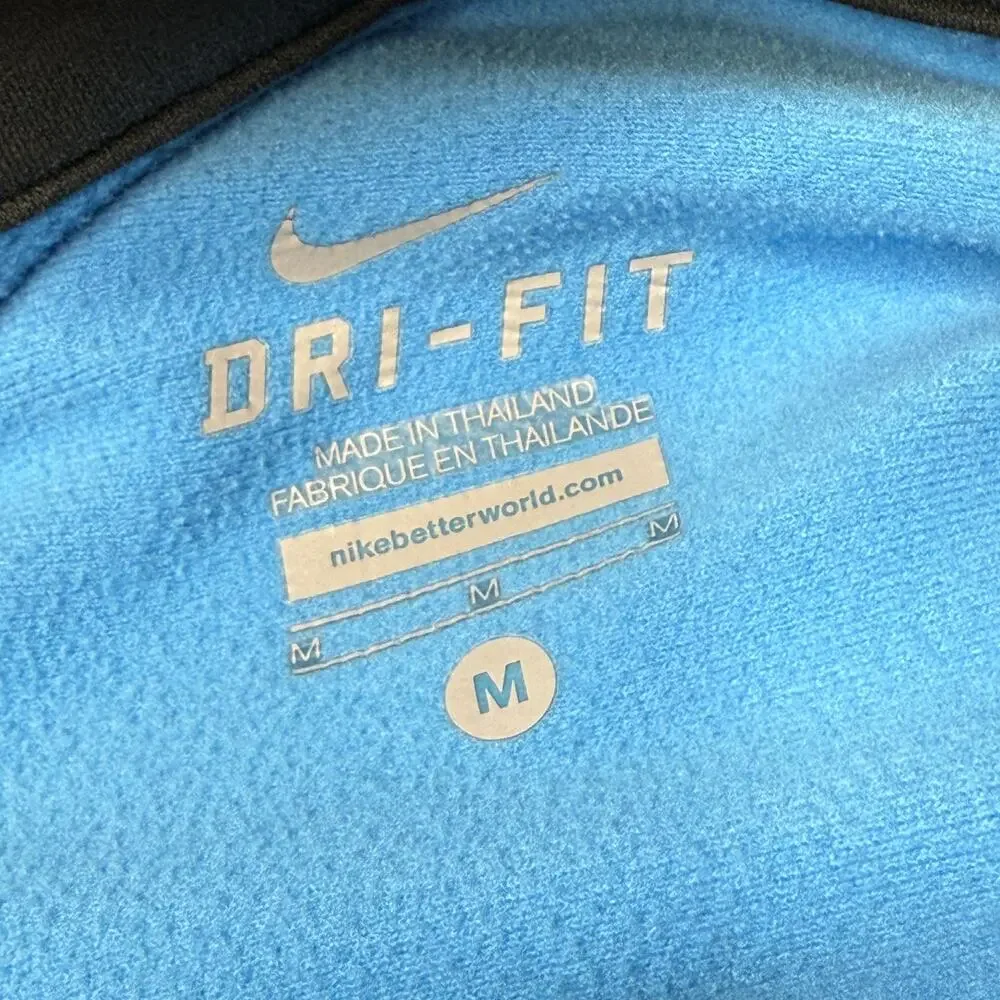 Nike Dri-Fit Light Blue Quarter Zip Hoodie Women's M Athletic Running